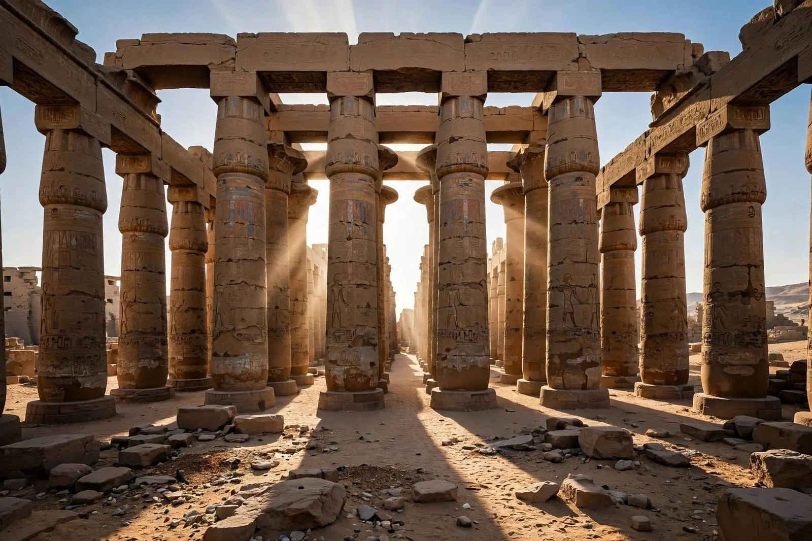Karnak Temple colonnades in Luxor, best time to visit Egypt