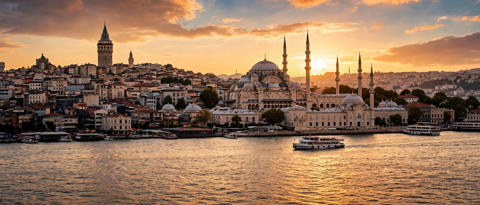 Hagia Sophia mosque in Istanbul at dusk